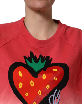 Multicolor StrawberryPrint Sweatshirt Sweater