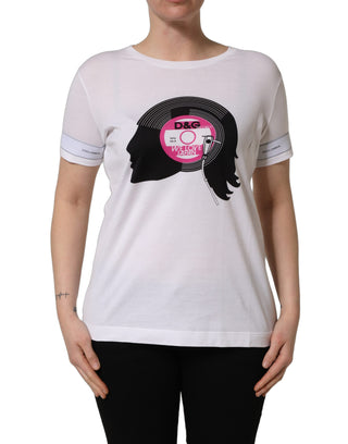 White D&G WE LOVE JAPAN Print Cotton T-shirt