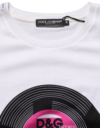 White D&G WE LOVE JAPAN Print Cotton T-shirt