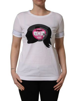 White D&G WE LOVE JAPAN Print Cotton T-shirt
