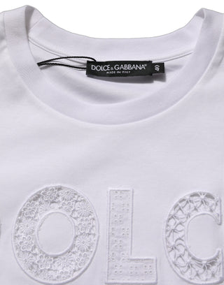 White Logo Round Neck Sleeveless T-shirt