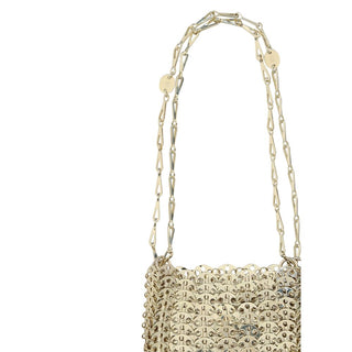 Bolso de hombro bicolor de latón