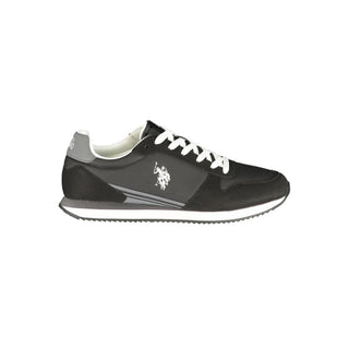 Black Polyurethane Men's Sneaker