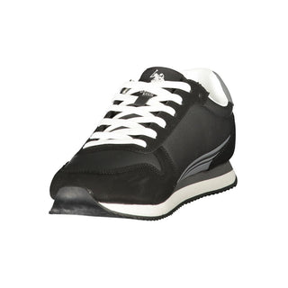 Black Polyurethane Men's Sneaker