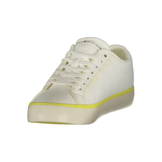 White Polyester Men Sneaker