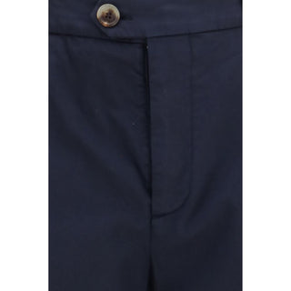Black Cotton Chino Pants