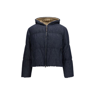 Blue Cotton Shell Jacket