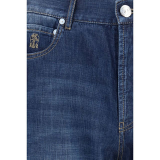 Blue Cotton Jeans Denim