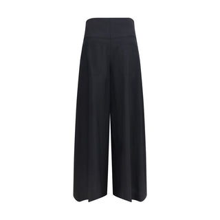 Black Cotton Casual Pants