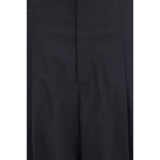 Black Cotton Casual Pants