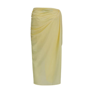 Bicolor Polyester Midi Skirt