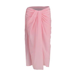 Multicolor Polyester Midi Skirt