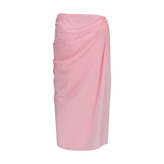 Multicolor Polyester Midi Skirt