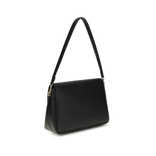 Bolso de hombro Bos Taurus de piel de becerro negra