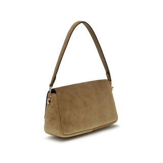 Beige Leather Shoulder Bag