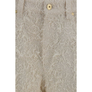 Pantalones cortos de algodón beige