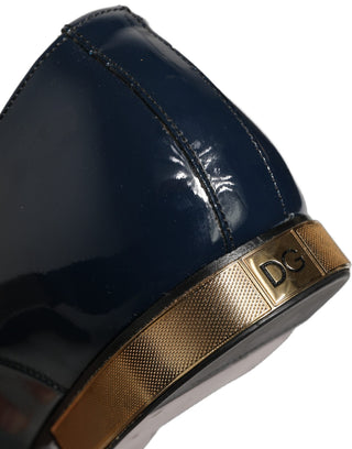 Blue Embellished Men Derby Dress Formal Shoes