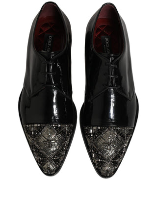 Black Embellished Men Derby Dress Formal Shoes
