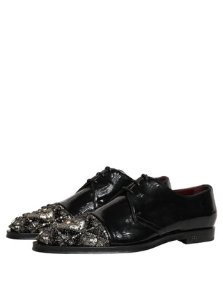 Black Embellished Men Derby Dress Formal Shoes