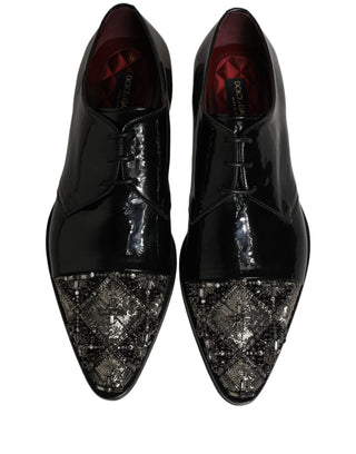 Black Embellished Derby Dress Formal Shoes
