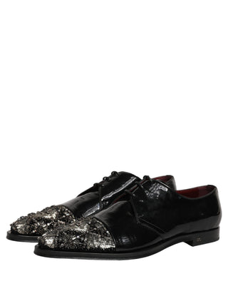 Black Embellished Derby Dress Formal Shoes