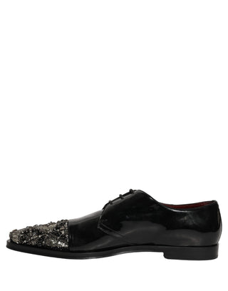 Black Embellished Derby Dress Formal Shoes