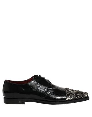 Black Embellished Derby Dress Formal Shoes