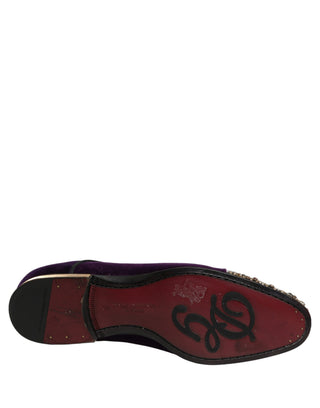 Violet Suede Embellished Derby Dress Shoes