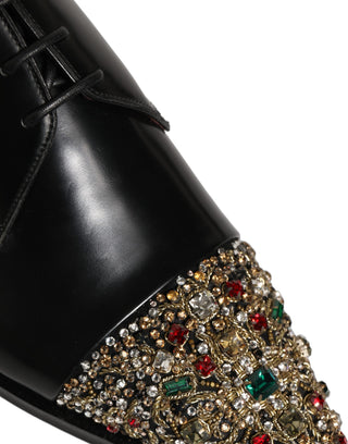 Black Embellished Derby Dress Formal Shoes