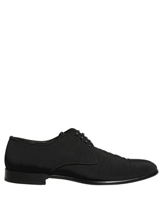 Black Suede Lace Up Derby Dress Formal Shoes