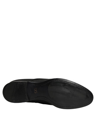 Black Suede Lace Up Derby Dress Formal Shoes