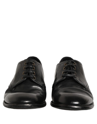 Black Leather Lace Up Derby Dress Formal Shoes