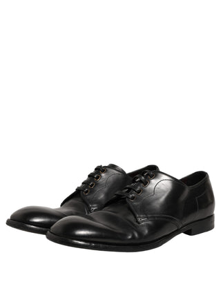 Black Leather Lace Up Derby Dress Formal Shoes