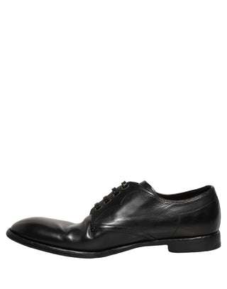 Black Leather Lace Up Derby Dress Formal Shoes