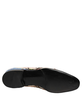 Multicolor Sequin Embroidered Loafers Shoes