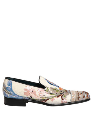 Multicolor Sequin Embroidered Loafers Shoes