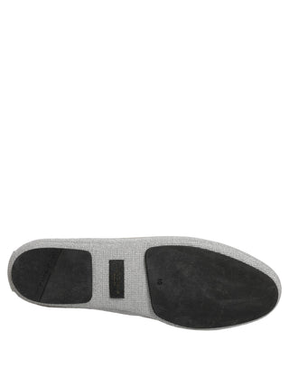 Gray Crown Rose Angel Embroidery Loafer Shoes