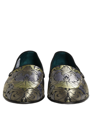 Multicolor Floral Jacquard Men Loafers Shoes