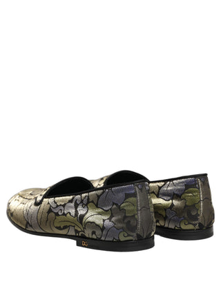 Multicolor Floral Jacquard Men Loafers Shoes