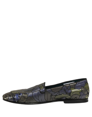 Multicolor Floral Jacquard Men Loafers Shoes