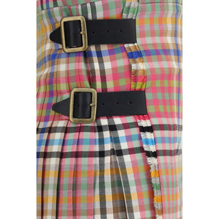 Multicolor Wool Oves Aries Mini Skirt