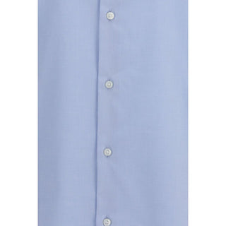Blue Cotton Dress Shirt