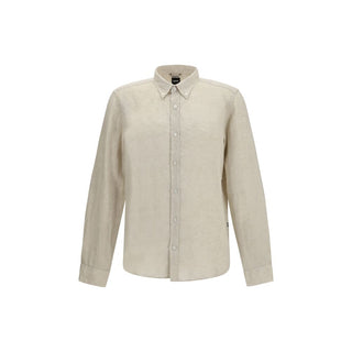 Camisa beige de lino