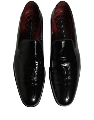 Black Patent Leather Men Dress Loafers Shoes
