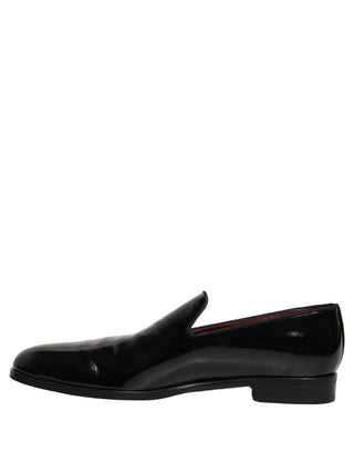 Black Patent Leather Men Dress Loafers Shoes