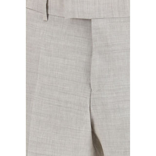 Gray Linen Two-Piece Suit