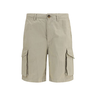 Beige Cotton Bermuda Shorts