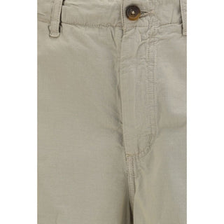 Beige Cotton Bermuda Shorts
