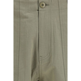 Bicolor Cotton Bermuda Shorts