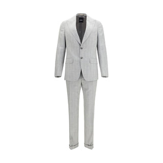 Traje de dos piezas de algodón gris
